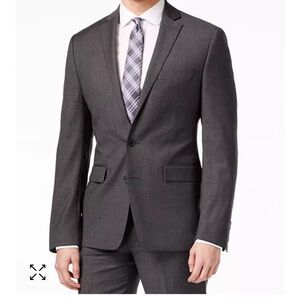 Men’s Ryan Seacrest Distinction Grey Suit, 38R coat, 32x32 pants